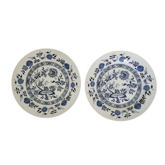 Wood & Sons Other - Vintage Wood Sons England Dinner Plate 9.75" White Blue c. Late 1940's Burslem